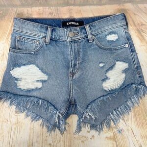 Express Shortie Girlfriend jean shorts